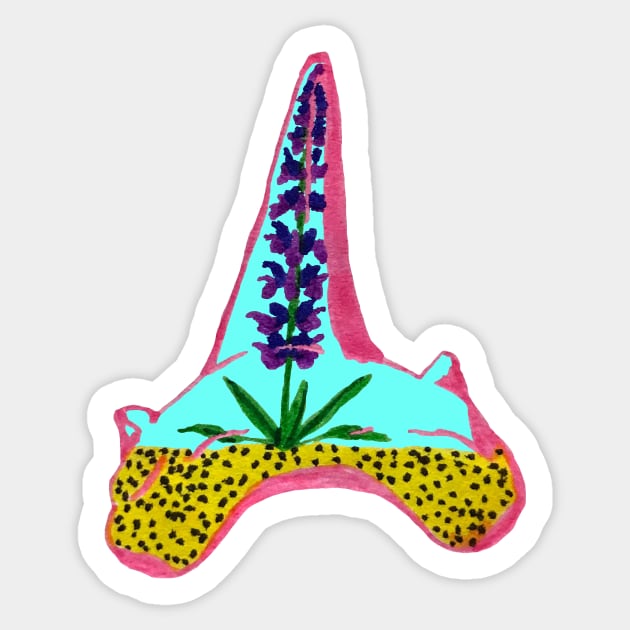 Shark Tooth Terrarium 4 Sticker by RaLiz